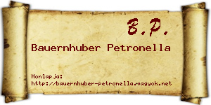 Bauernhuber Petronella névjegykártya